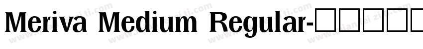 Meriva Medium Regular字体转换